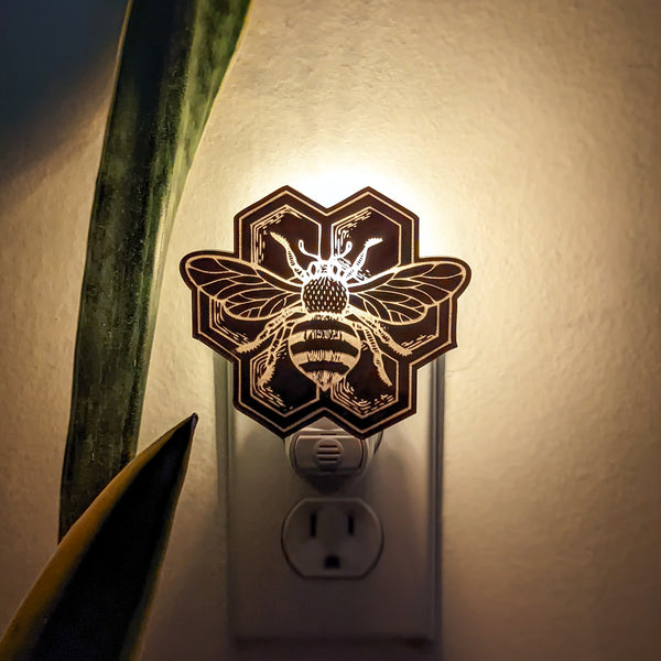 Honey Bee Mirrored Acrylic Night Light