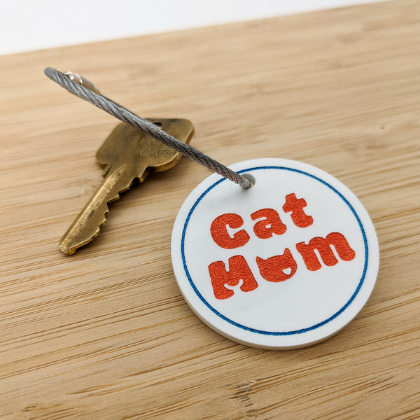 Cat Mom Keychain