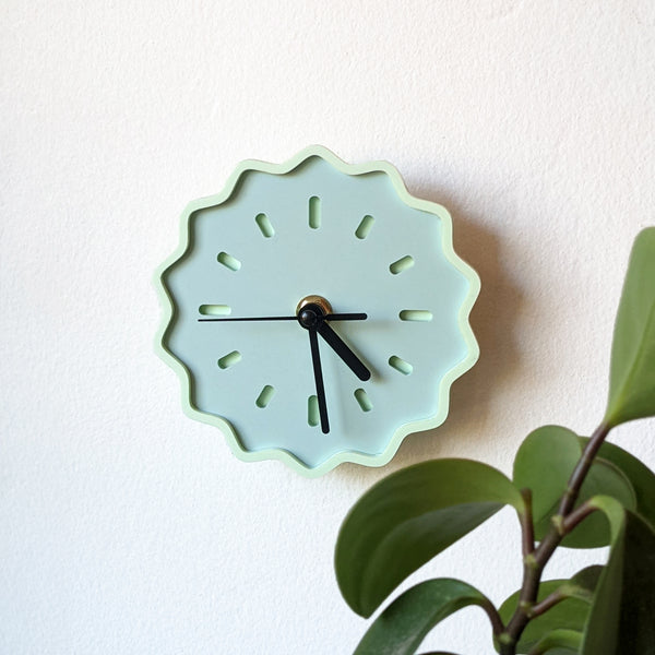 Mini Fluted Geometric Acrylic Wall Clock