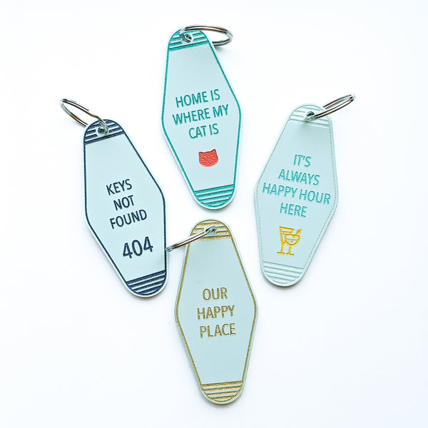 Happy Place Motel Key Tag