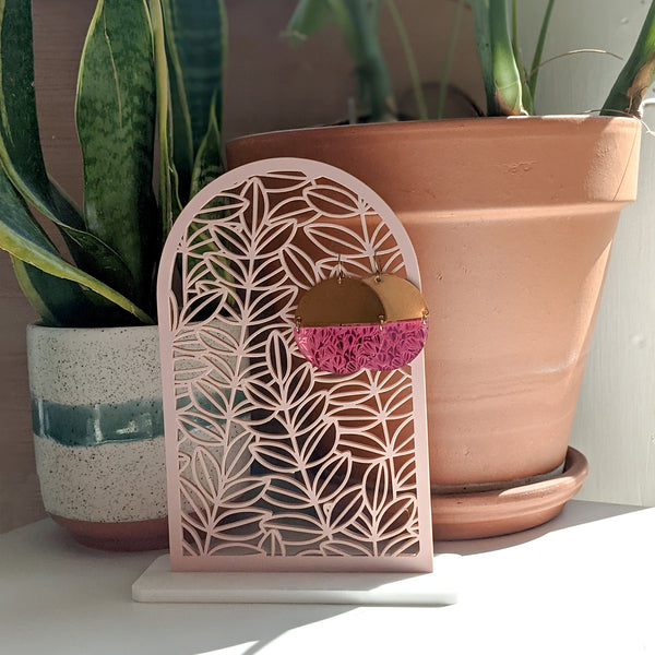 Leaves Arch Acrylic Earring Stands