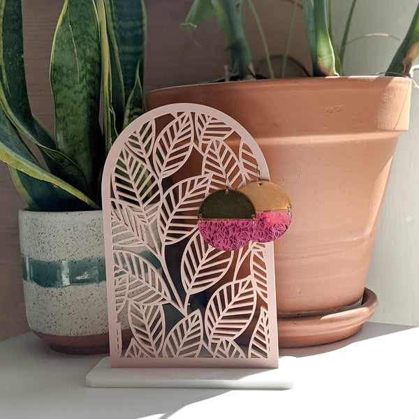 Leaves Arch Acrylic Earring Stands