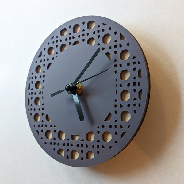 Mini Rattan Cane Acrylic Wall Clock