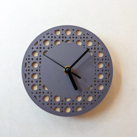 Mini Rattan Cane Acrylic Wall Clock