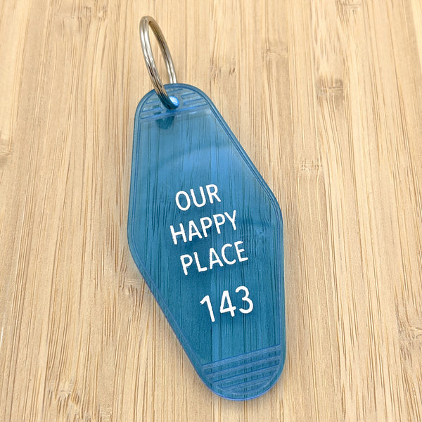 Our Happy Place Motel Keychain