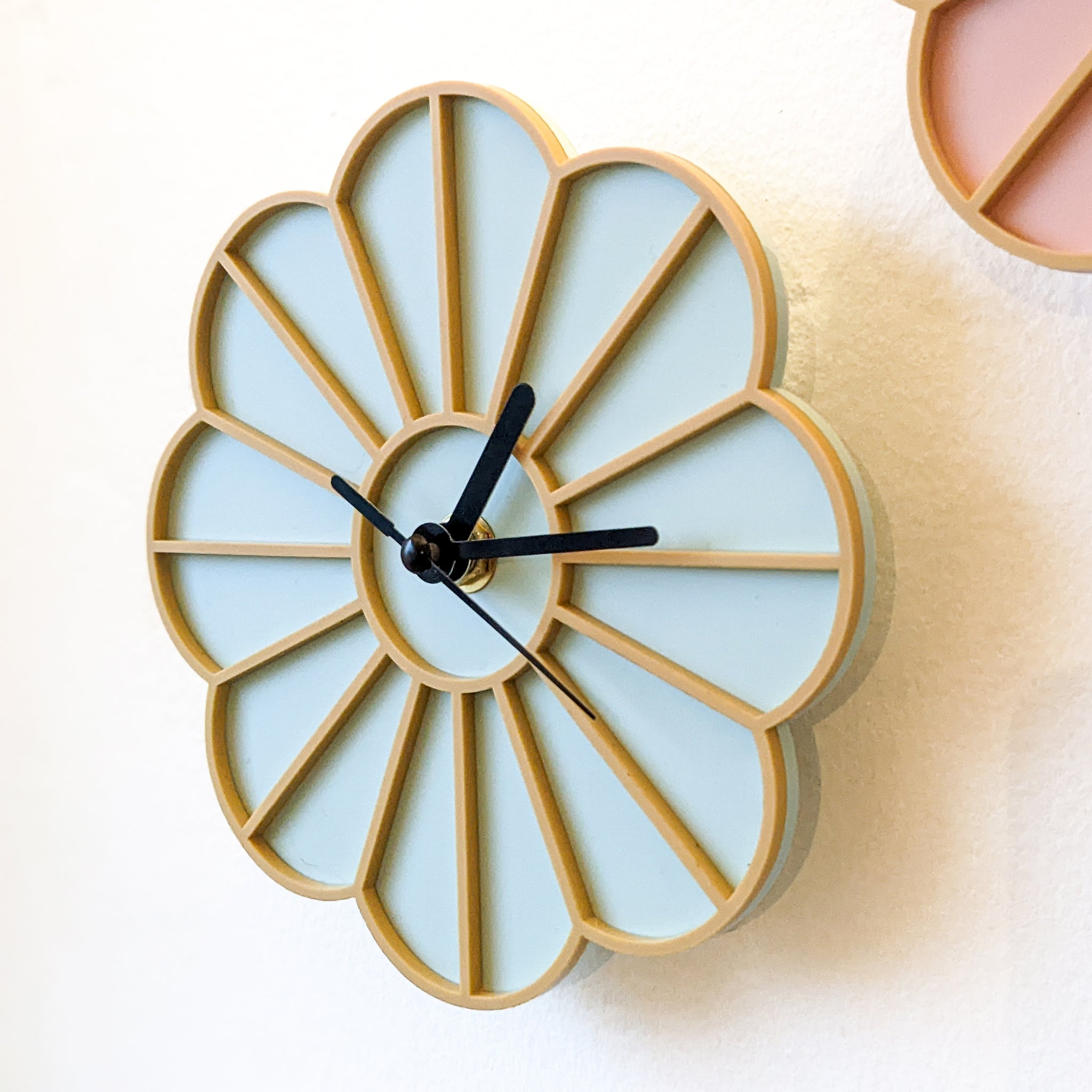 Mini Graphic Flower Acrylic Wall Clock