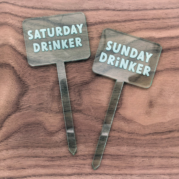 Funny and Punny Plant Markers - Watering Reminders and Drinking Jokes