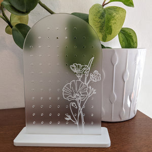 Flower Arch Acrylic Earring Stand