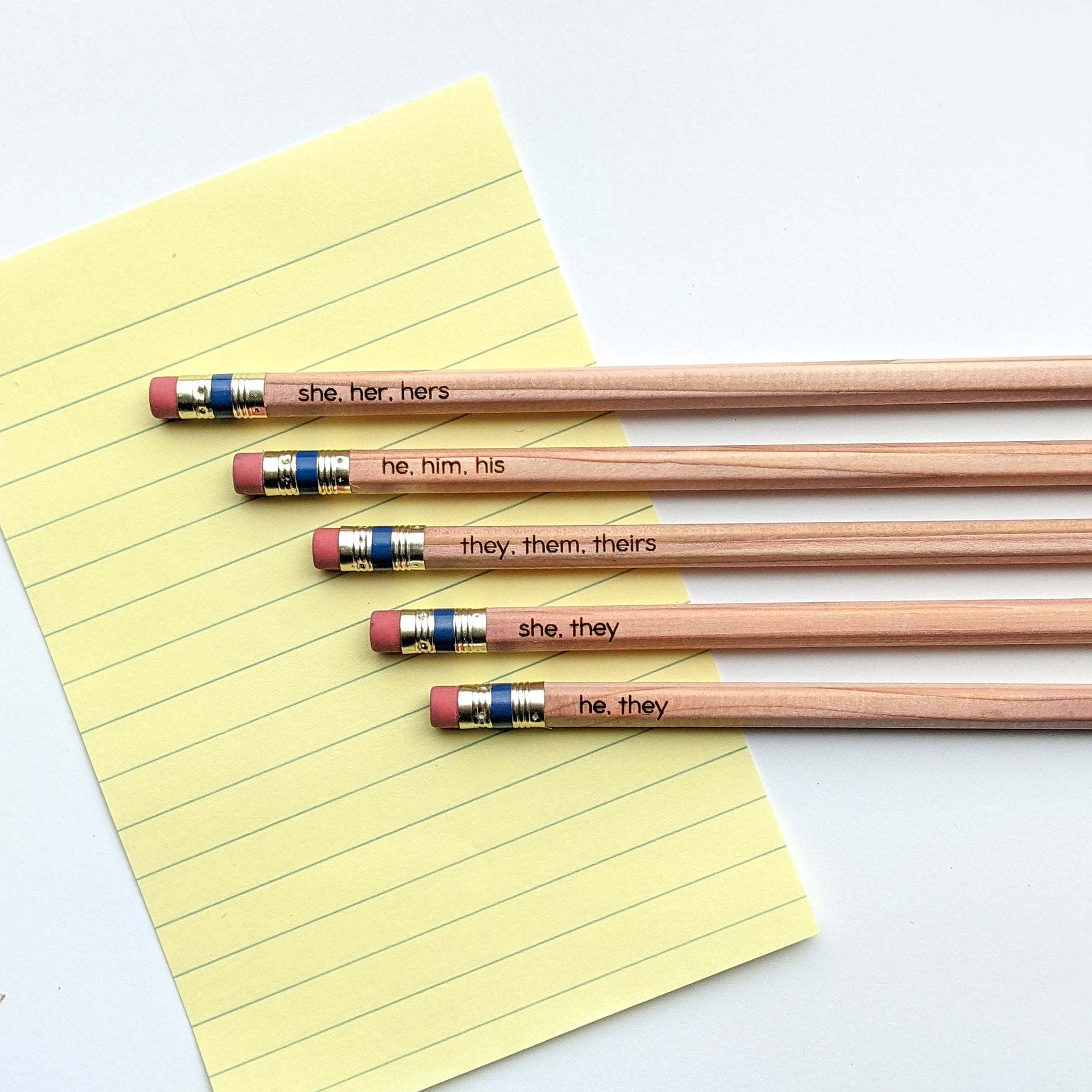 Preferred Gender Pronoun Personalizable Pencils