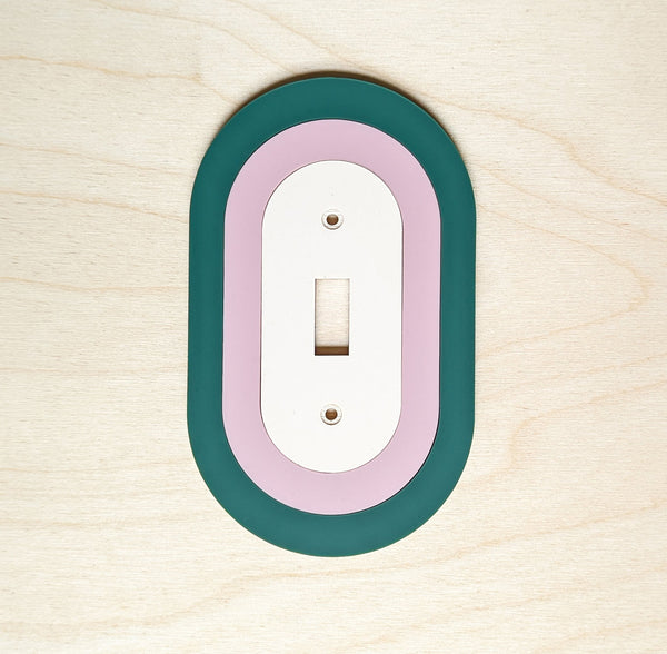 Retro Oval Double Switch Plate Cover
