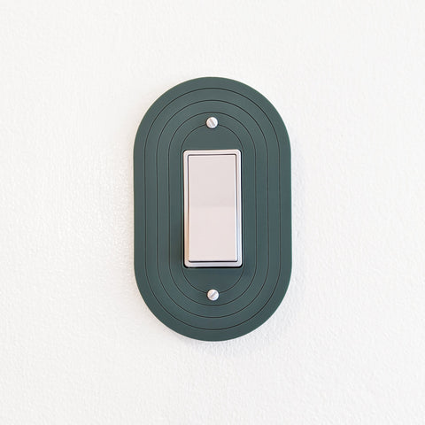 Minimalist Oval Light Switch Plate Cover - Multiple Options