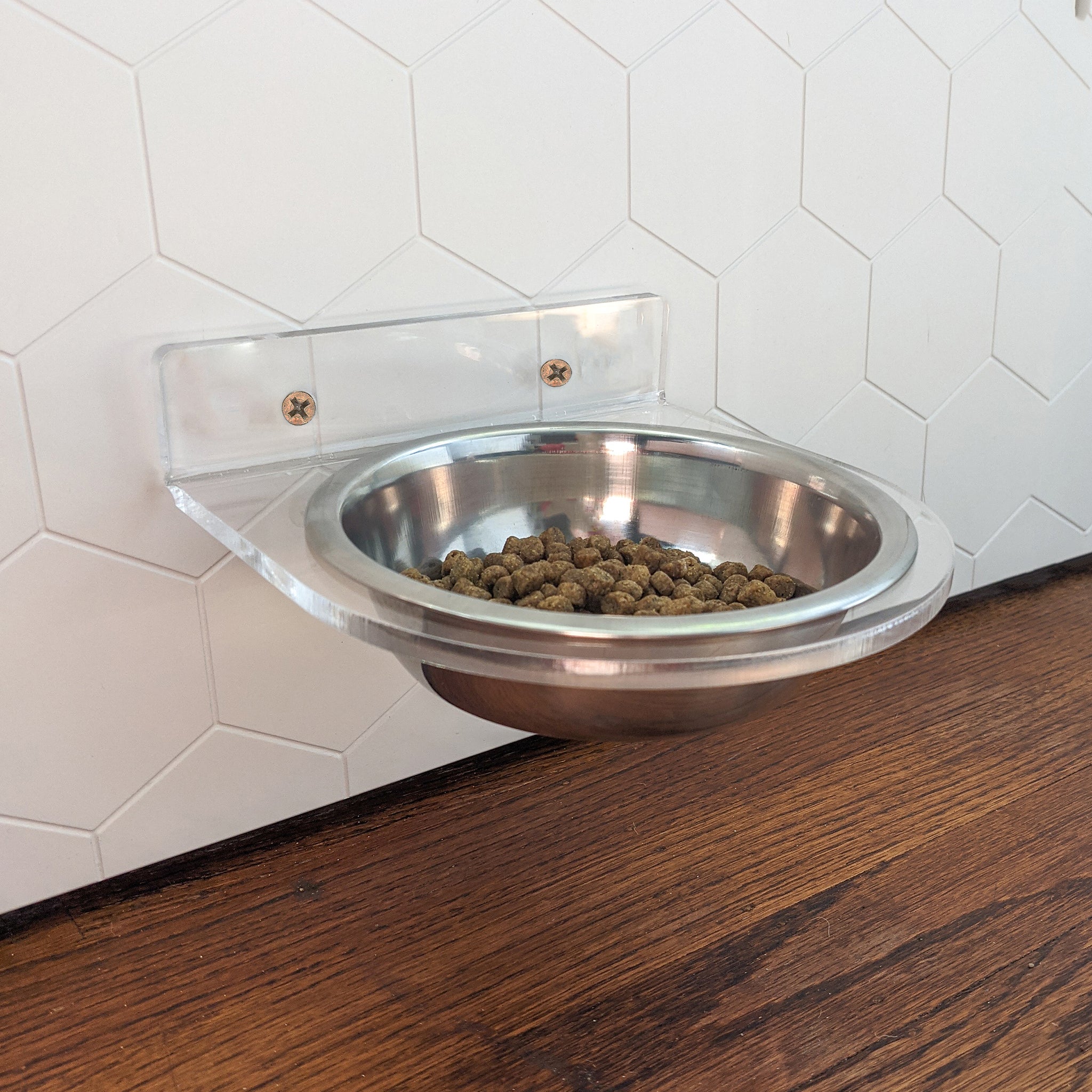 Wall Mounted Acrylic Pet Feeder