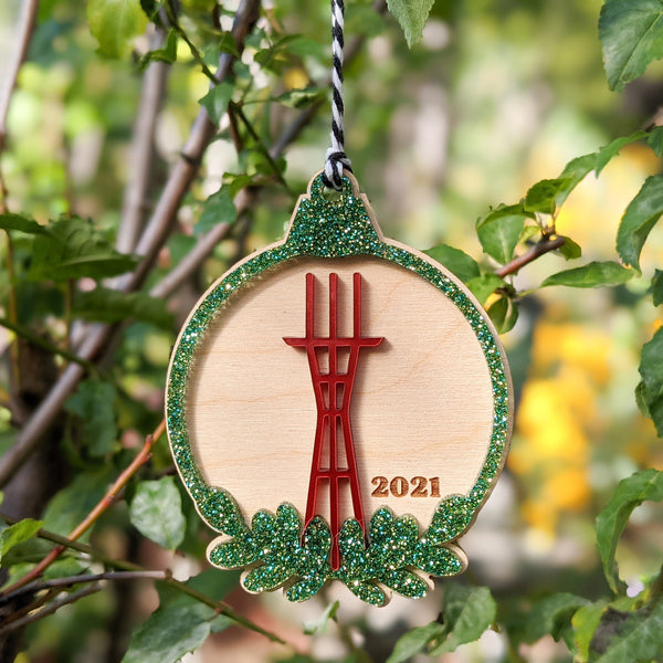Custom Ornament Engraving Add-On for Golden Gate Bridge and Sutro Tower Ornaments