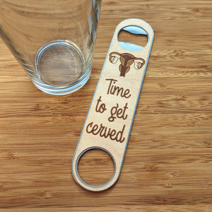 Time to Get Cerved Speed Bottle Opener